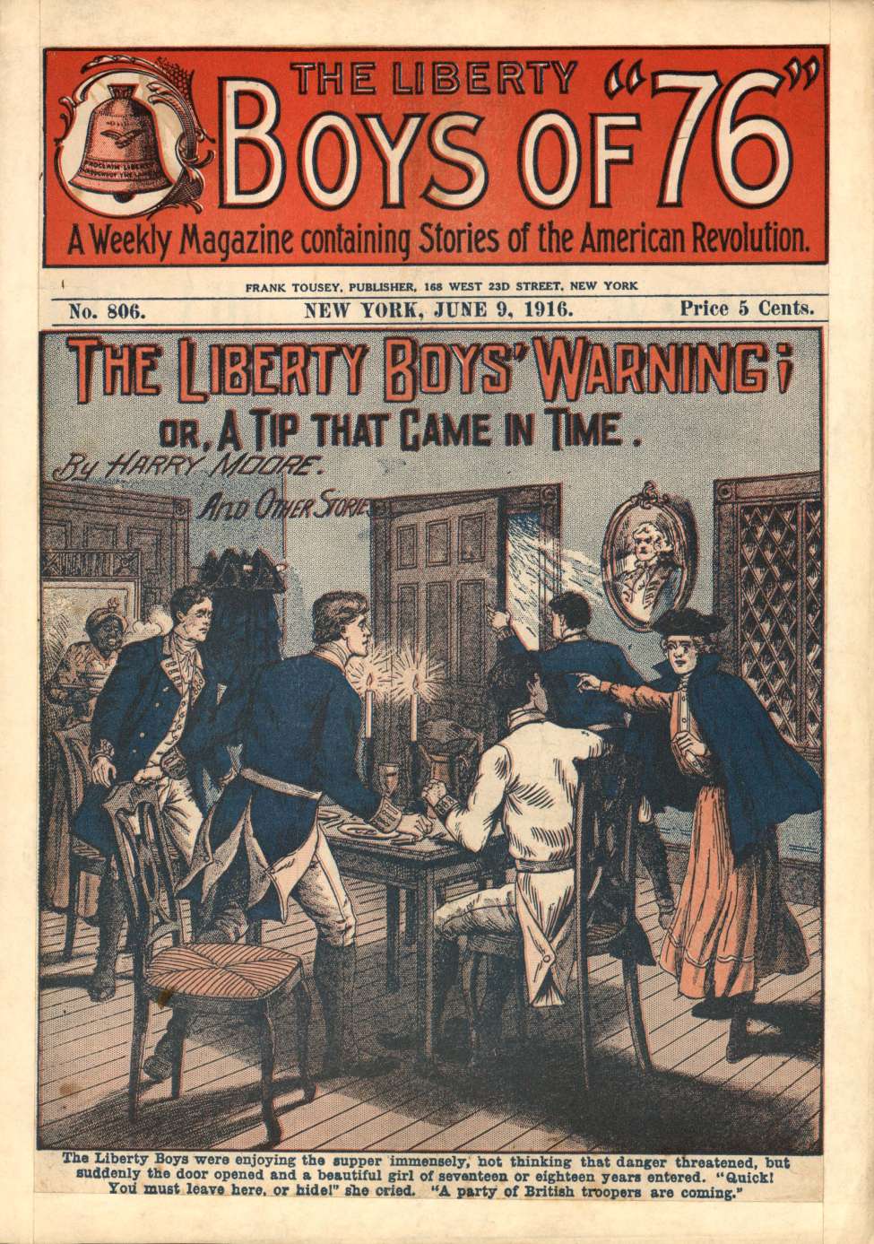 Book Cover For The Liberty Boys of 76 806 - The Liberty Boys' Warning