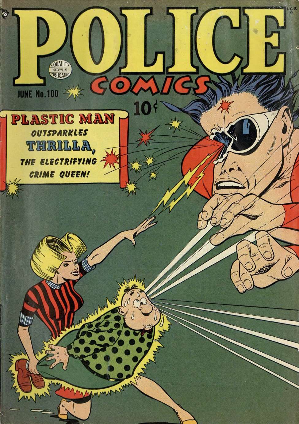 Comic Book Cover For Police Comics 100