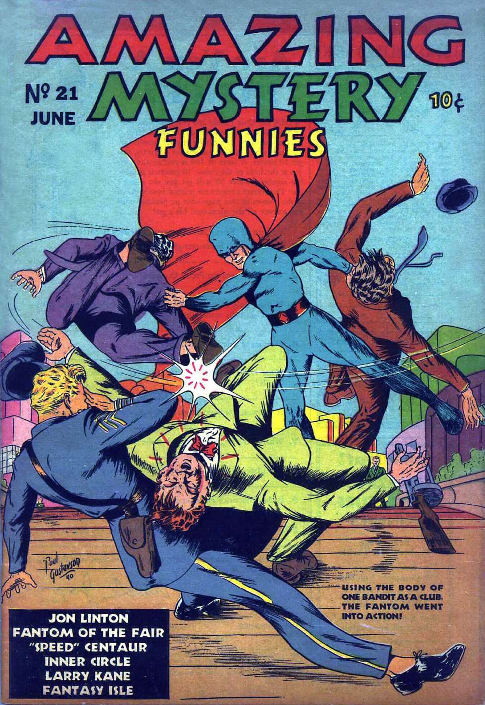 Comic Book Cover For Amazing Mystery Funnies 21