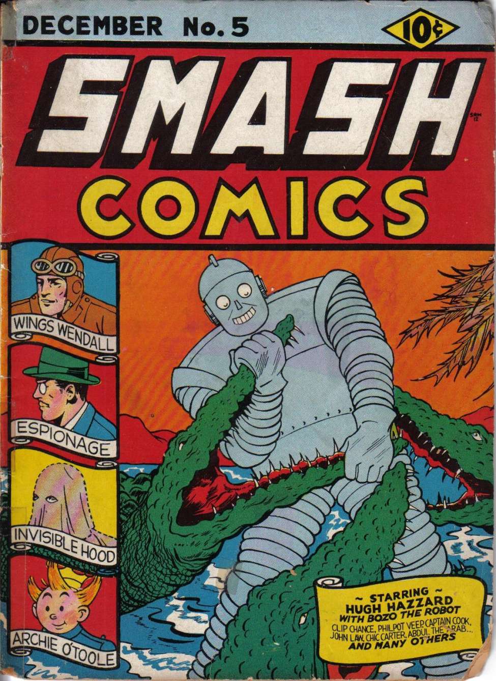 Comic Book Cover For Smash Comics 5