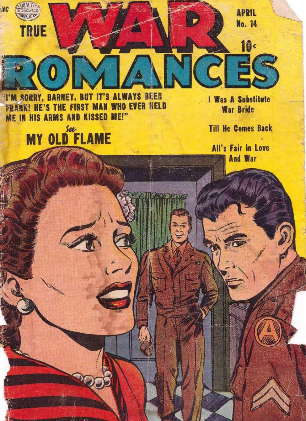 Comic Book Cover For True War Romances 14