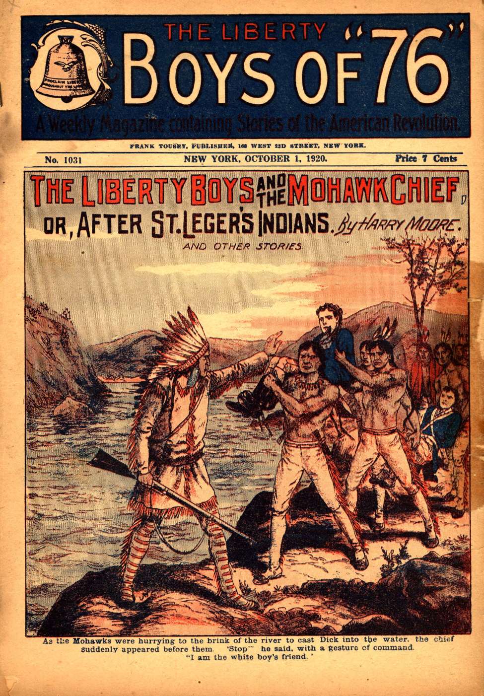 Book Cover For The Liberty Boys of 76 1031 - The Liberty Boys and the Mohawk Chief