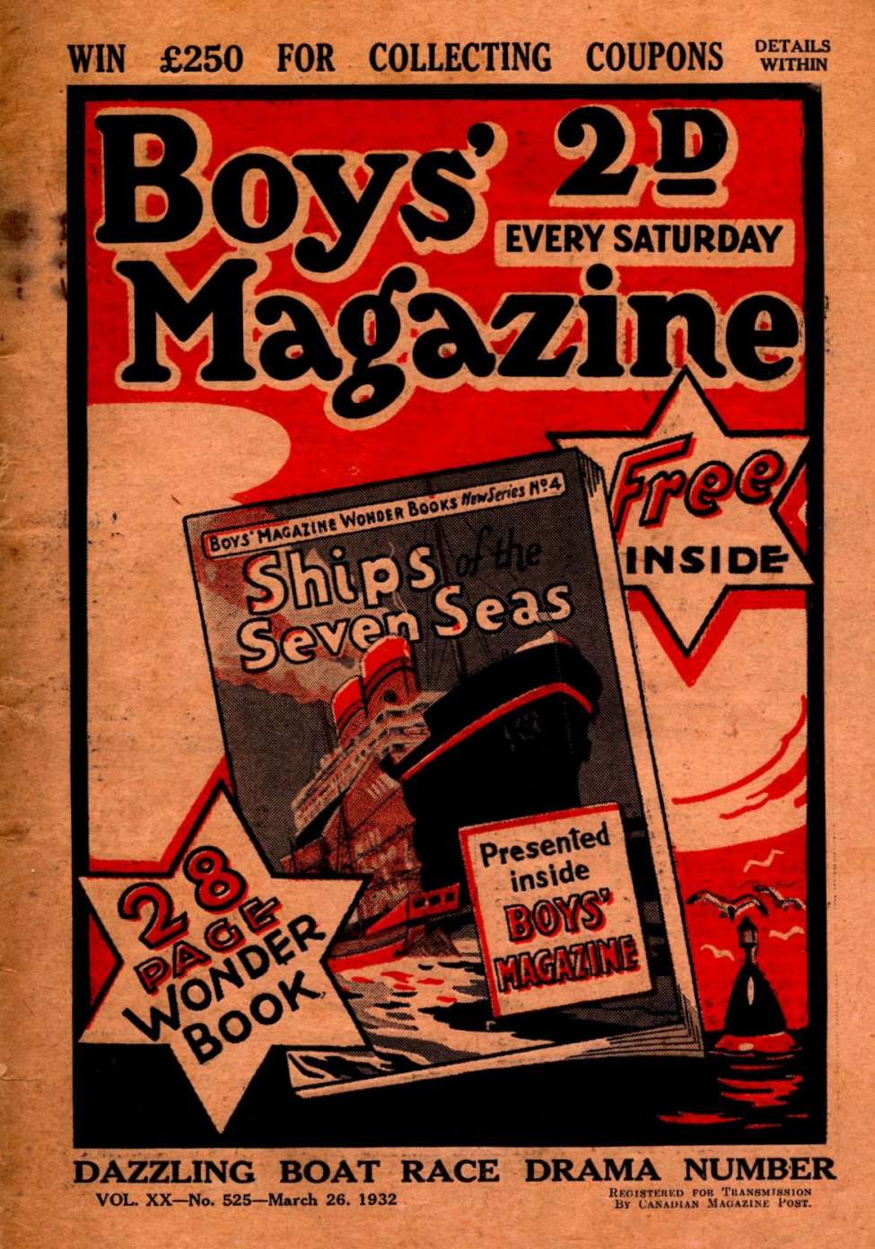 Book Cover For Boys' Magazine 525