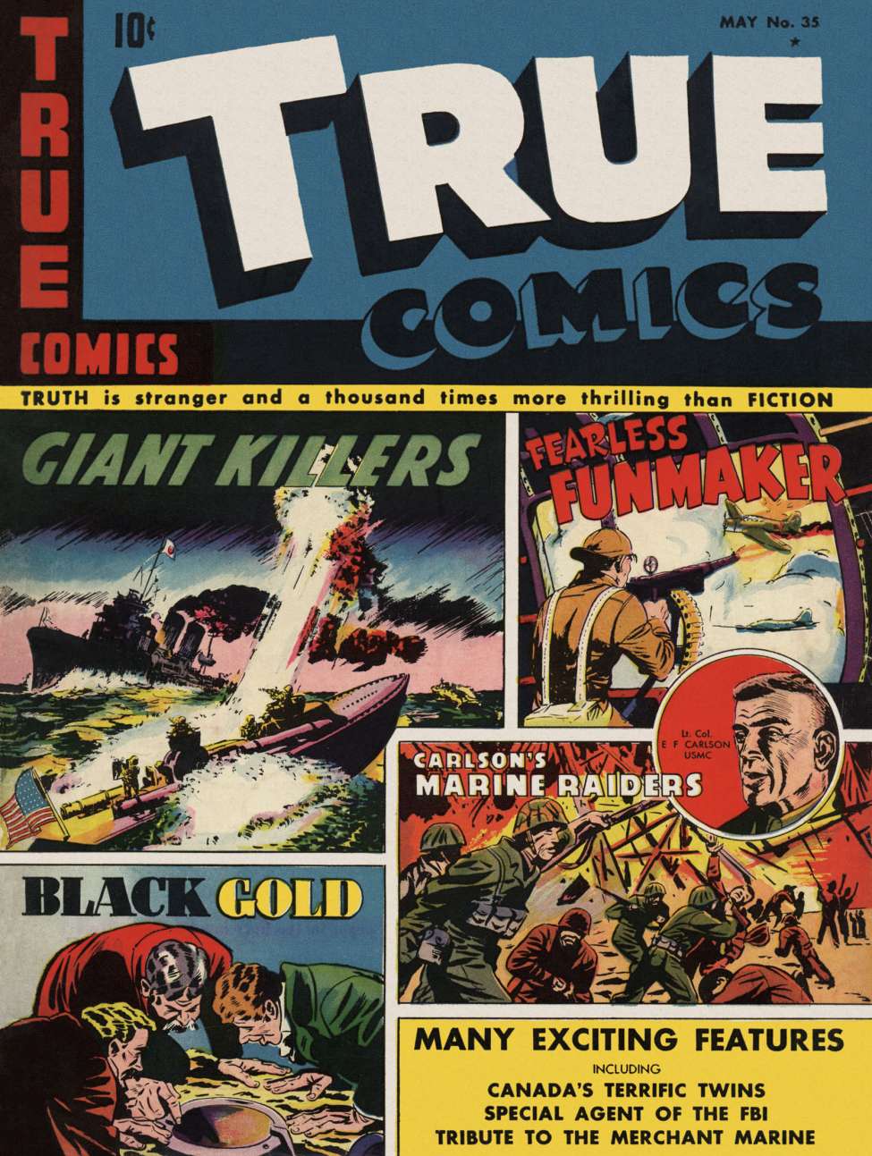 Comic Book Cover For True Comics 35