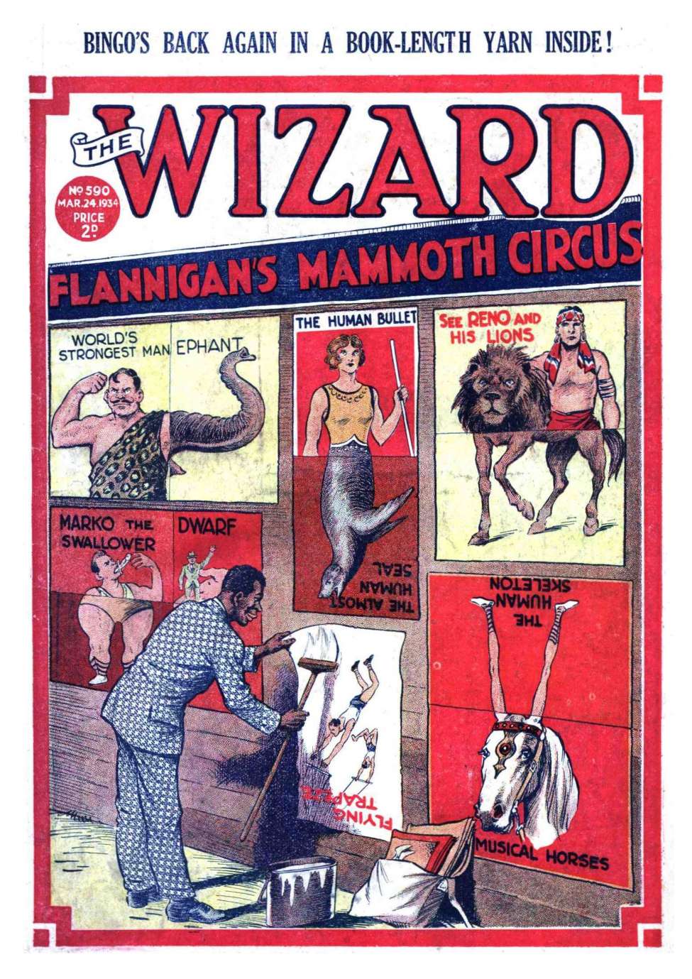 Comic Book Cover For The Wizard 590