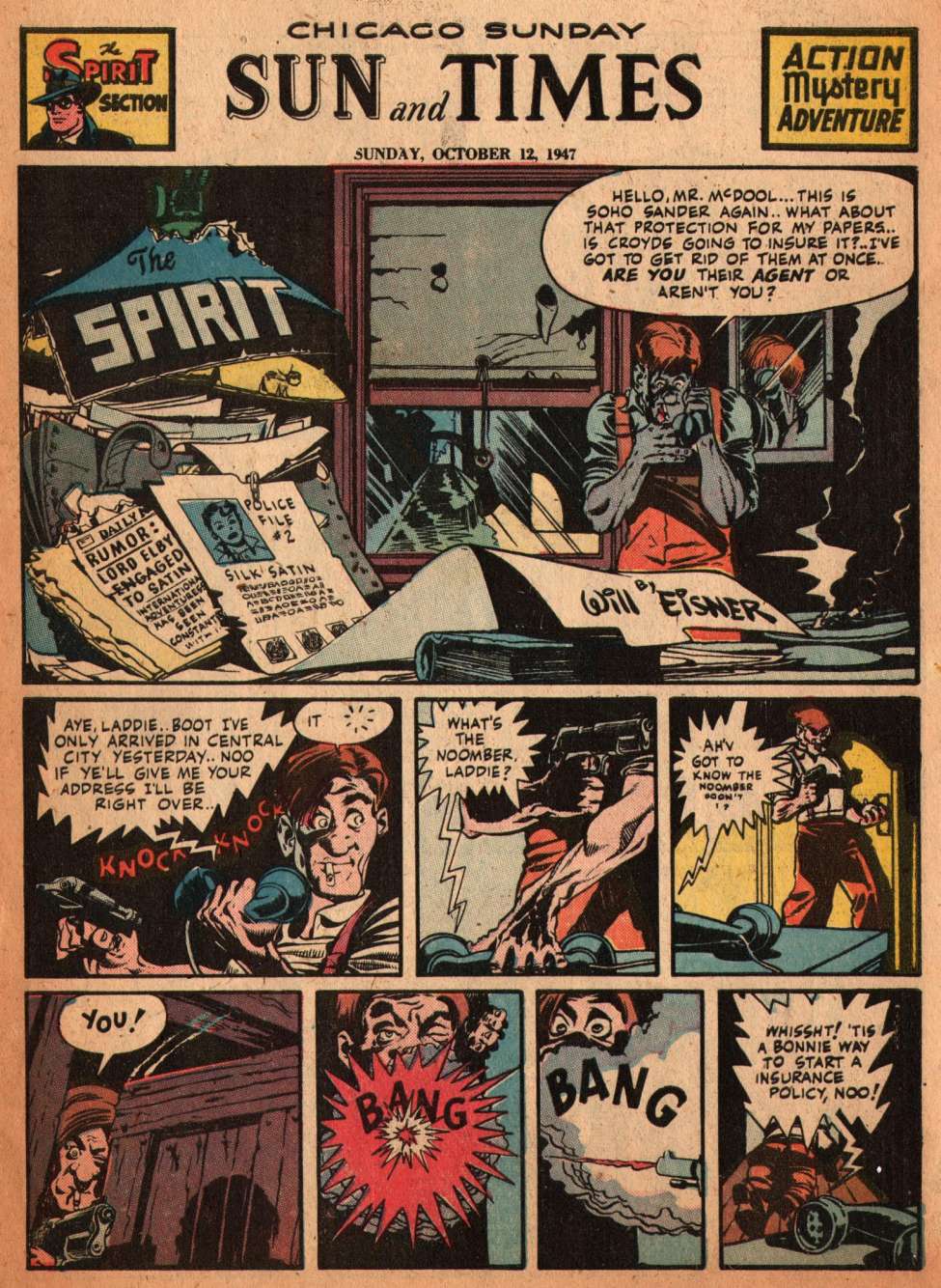 Book Cover For The Spirit (1947-10-12) - Chicago Sun