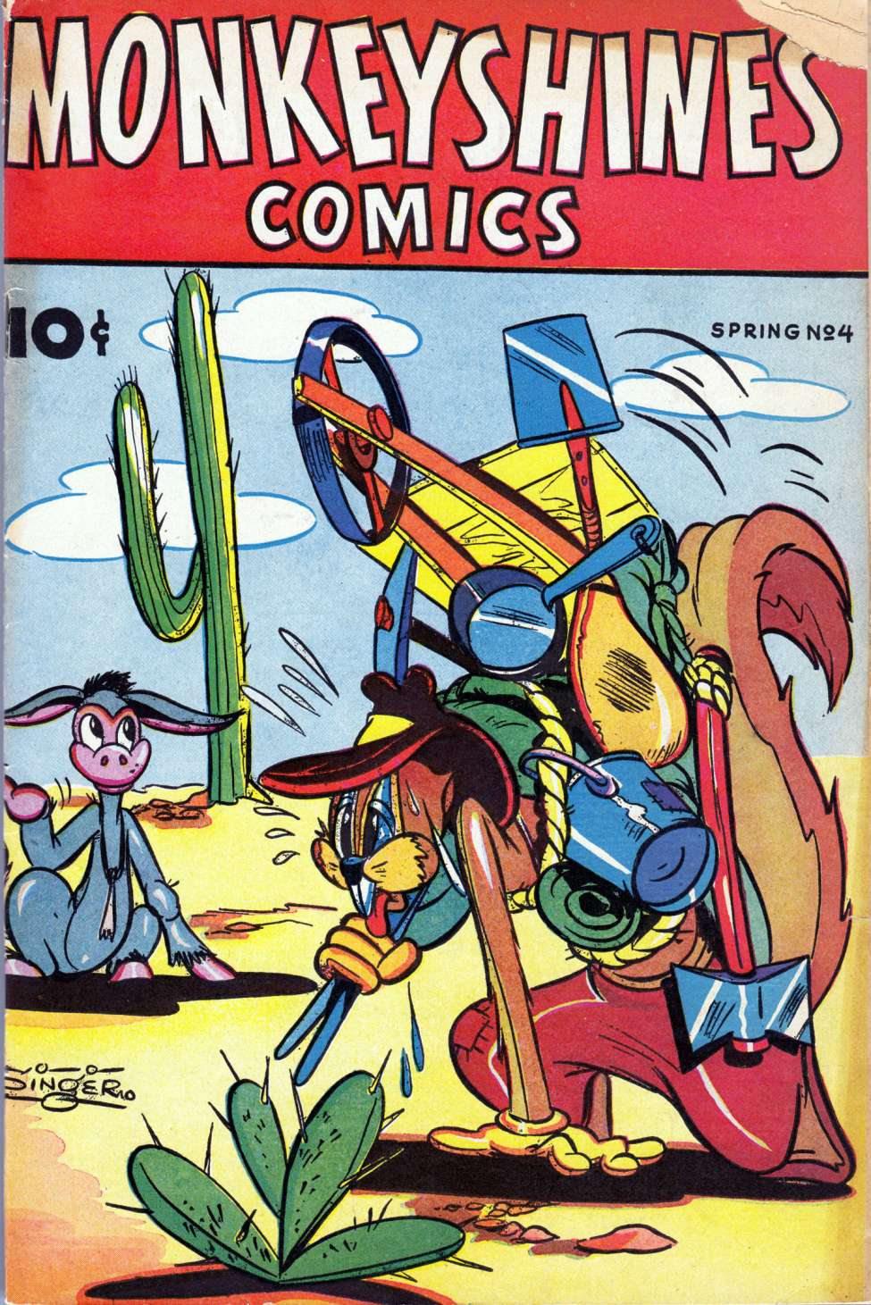 Comic Book Cover For Monkeyshines Comics 4