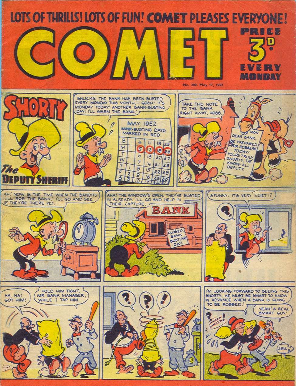 Comic Book Cover For The Comet 200