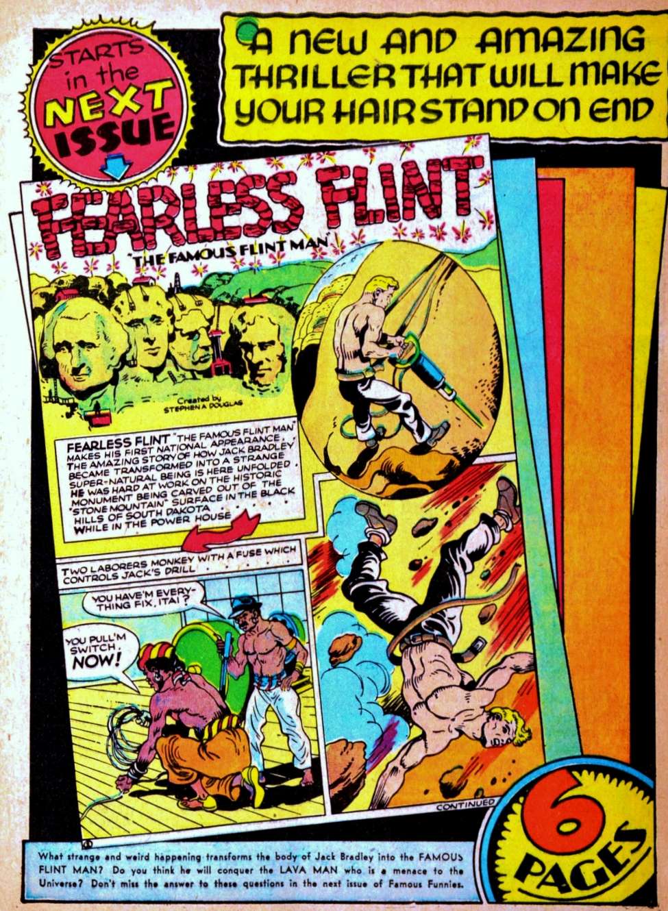 Comic Book Cover For Fearless Flint The Famous Flint Man - Archives 1 of 3