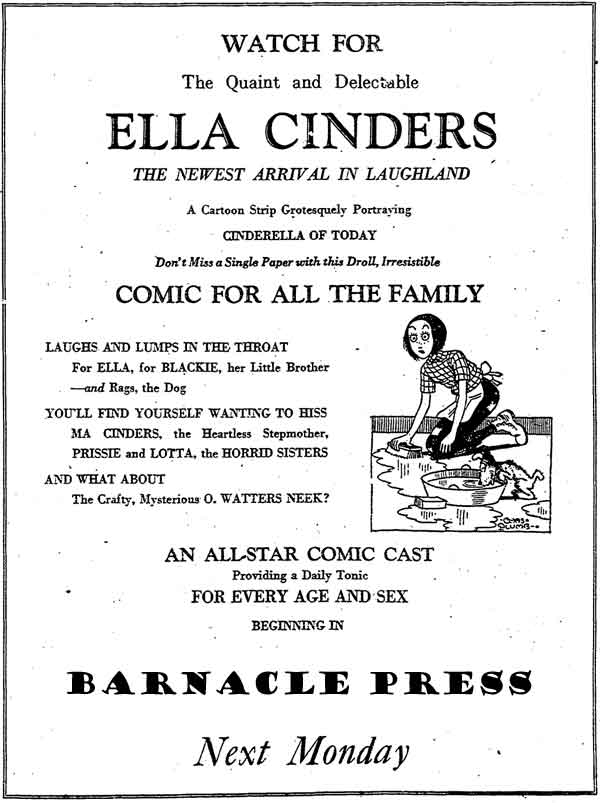 Comic Book Cover For Ella Cinders 1925.05.27 - 1925.12