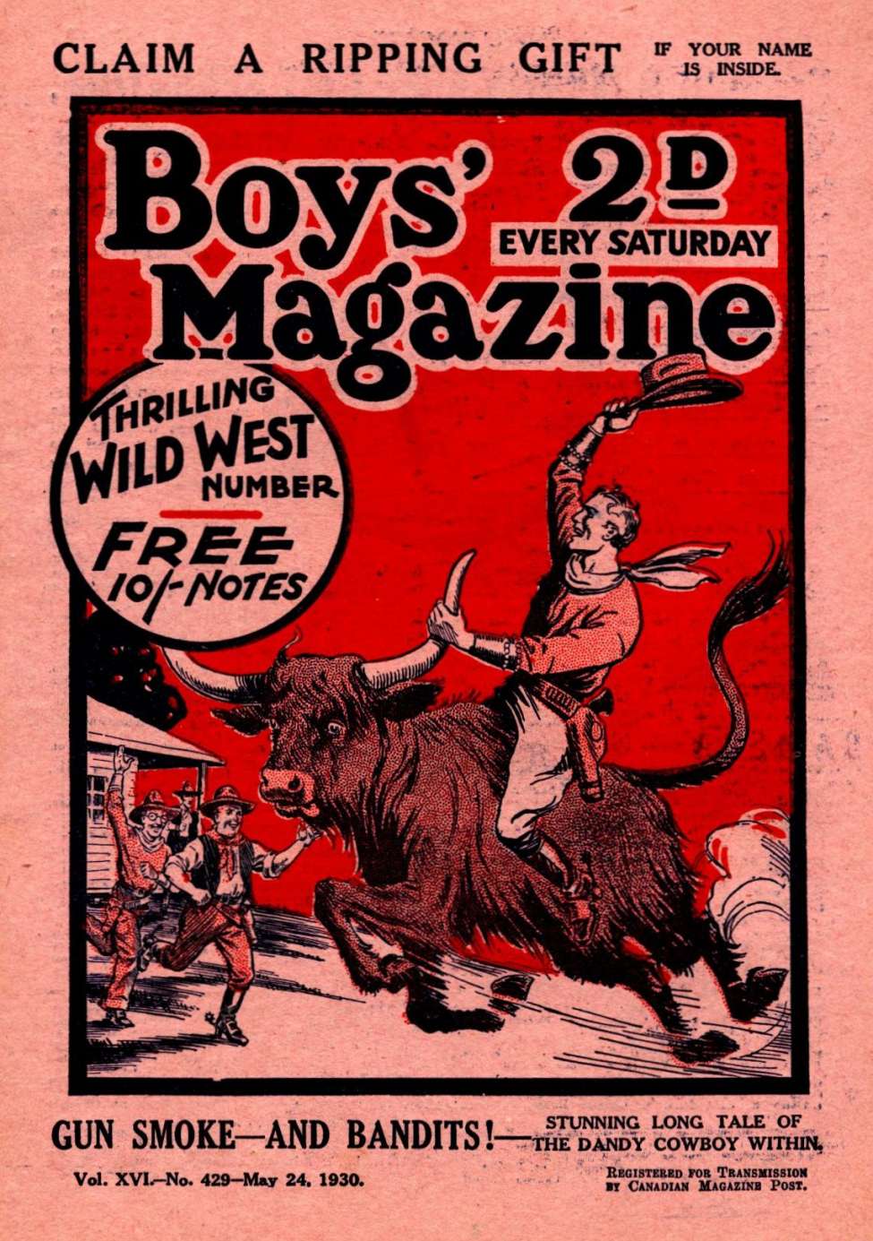Book Cover For Boys' Magazine 429