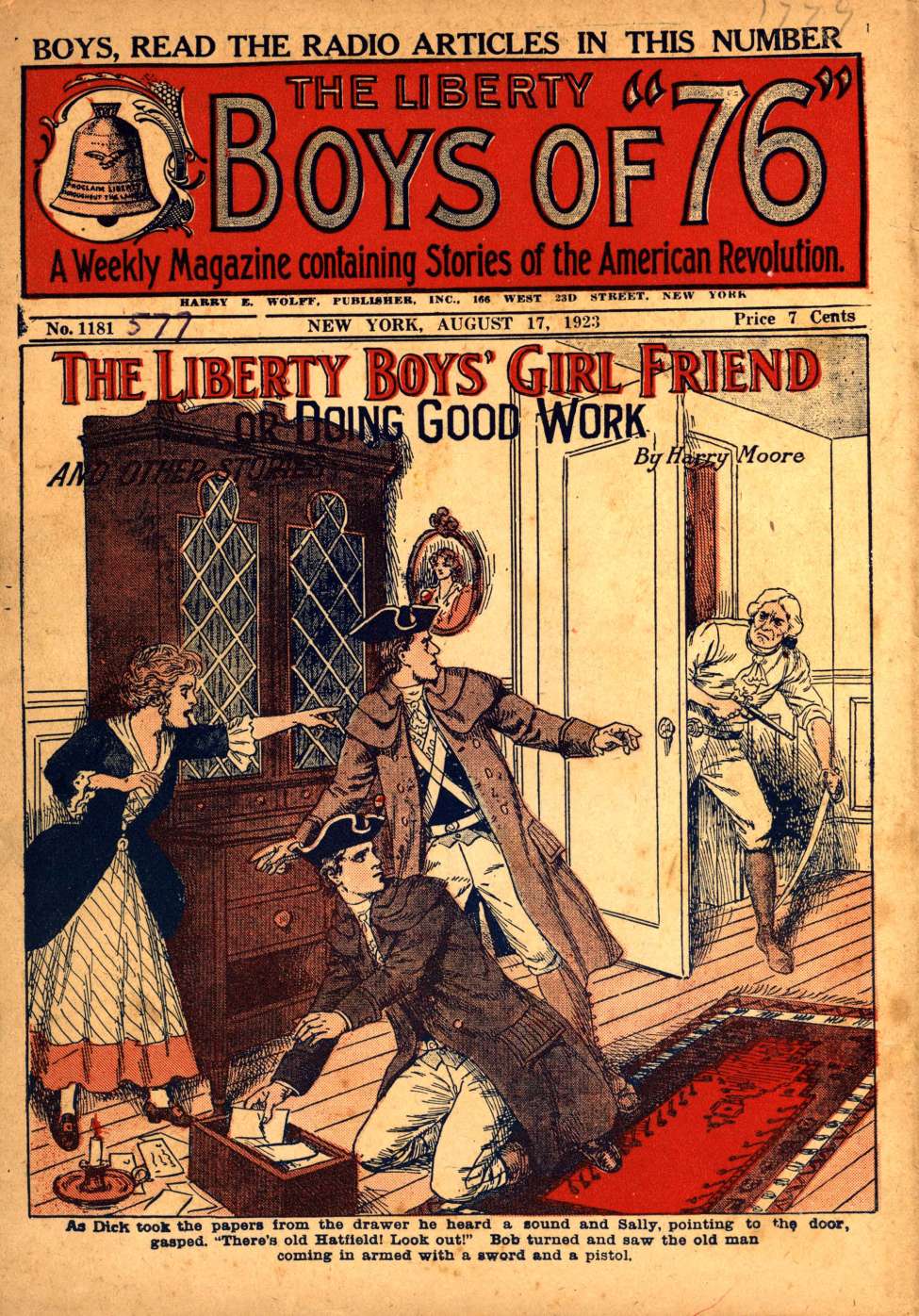 Book Cover For The Liberty Boys of 76 1181 - The Liberty Boys' Girl Friend