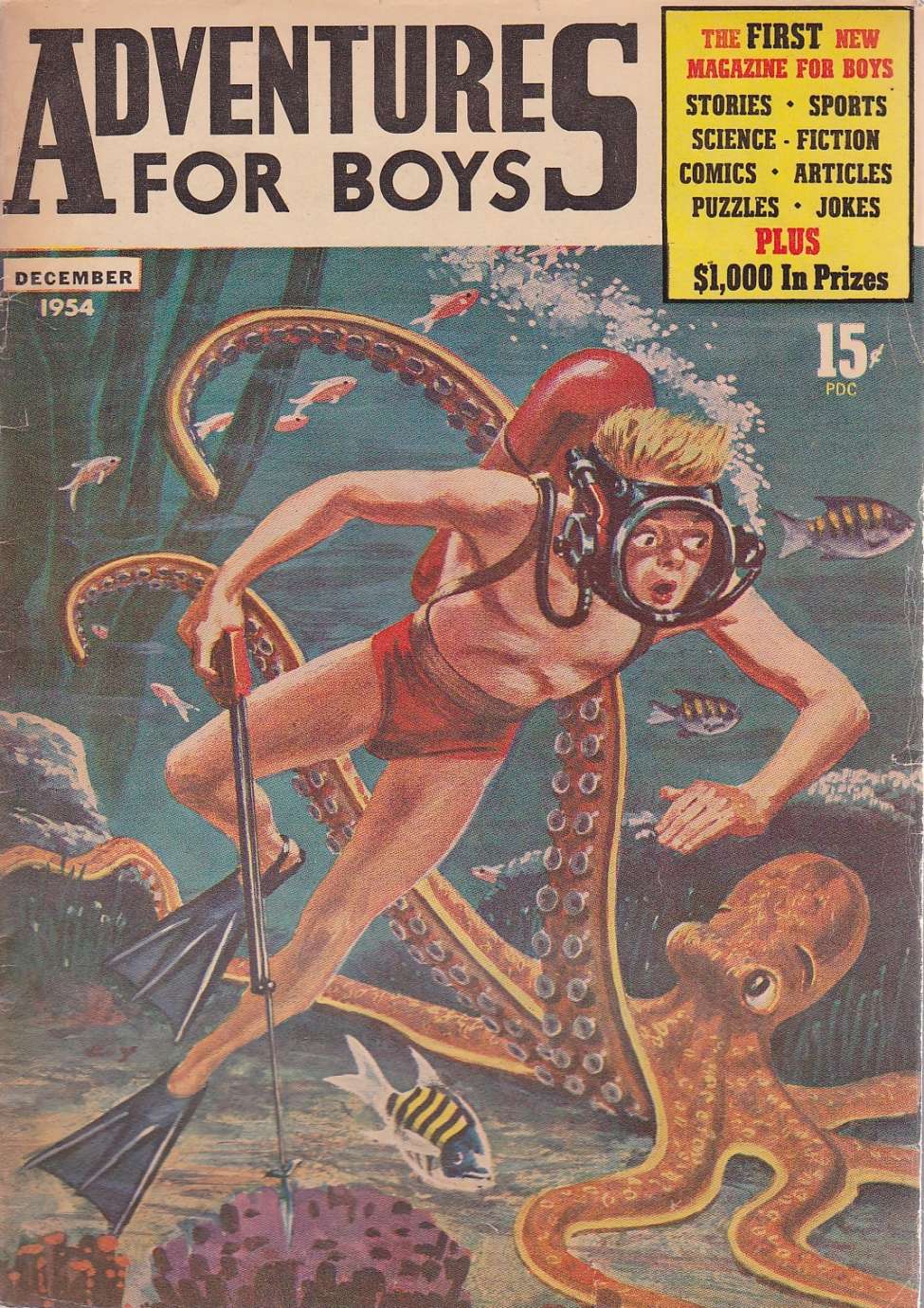 Comic Book Cover For Adventures for Boys