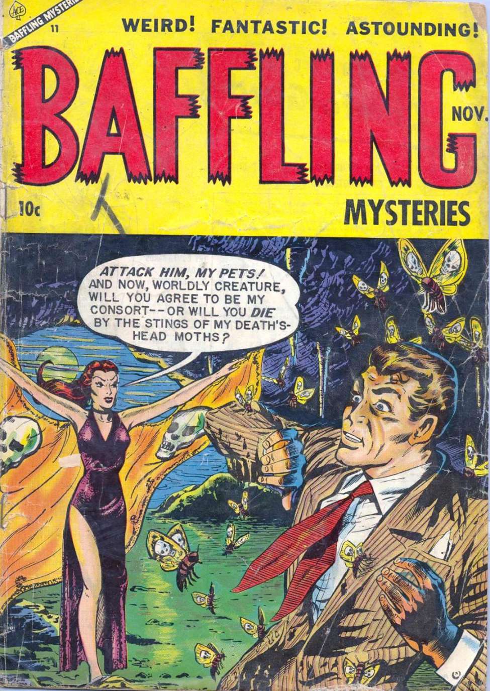 Comic Book Cover For Baffling Mysteries 18 - Version 1