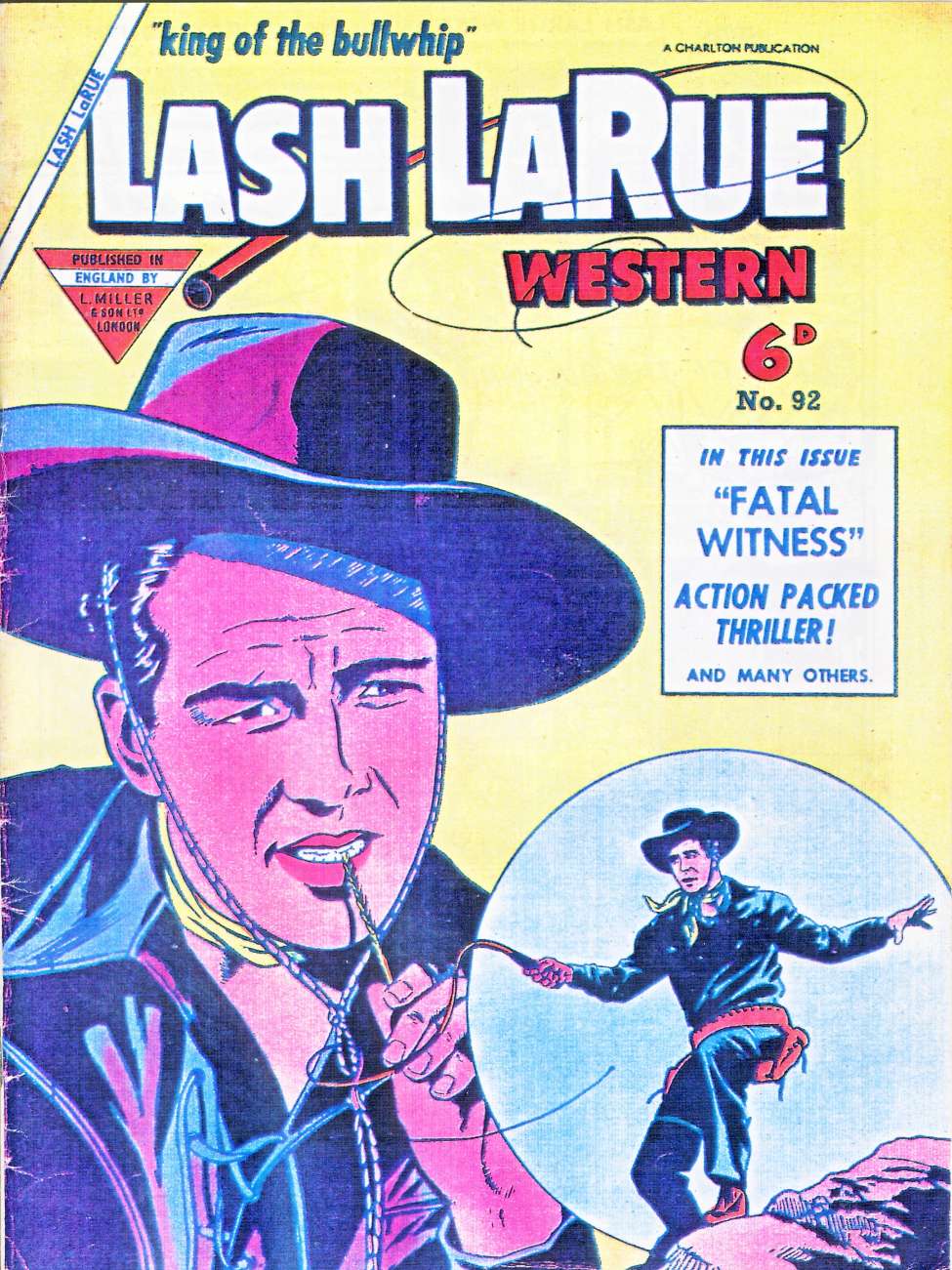 Comic Book Cover For Lash LaRue Western 92