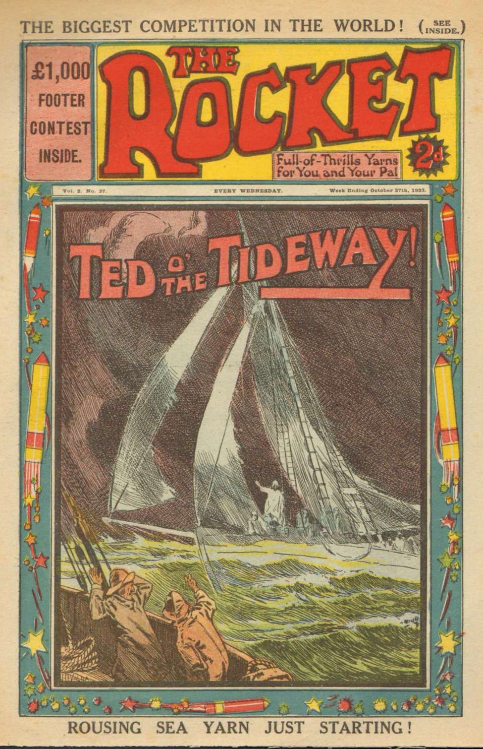 Comic Book Cover For The Rocket 37 - Ted o' the Tideway!