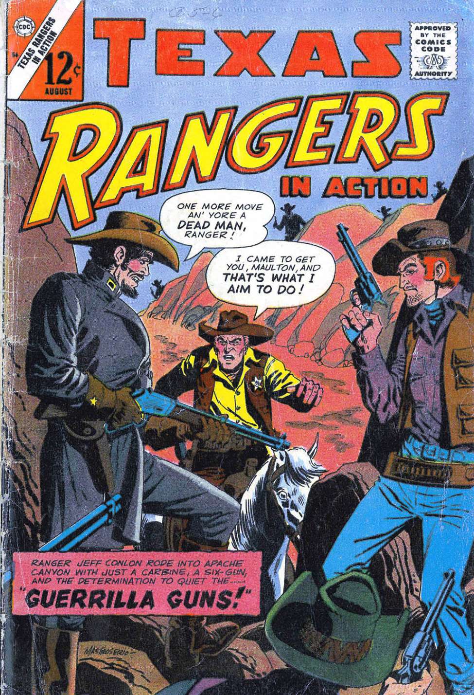 Comic Book Cover For Texas Rangers in Action 56